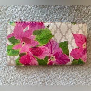 Kate spade medium size floral wallet